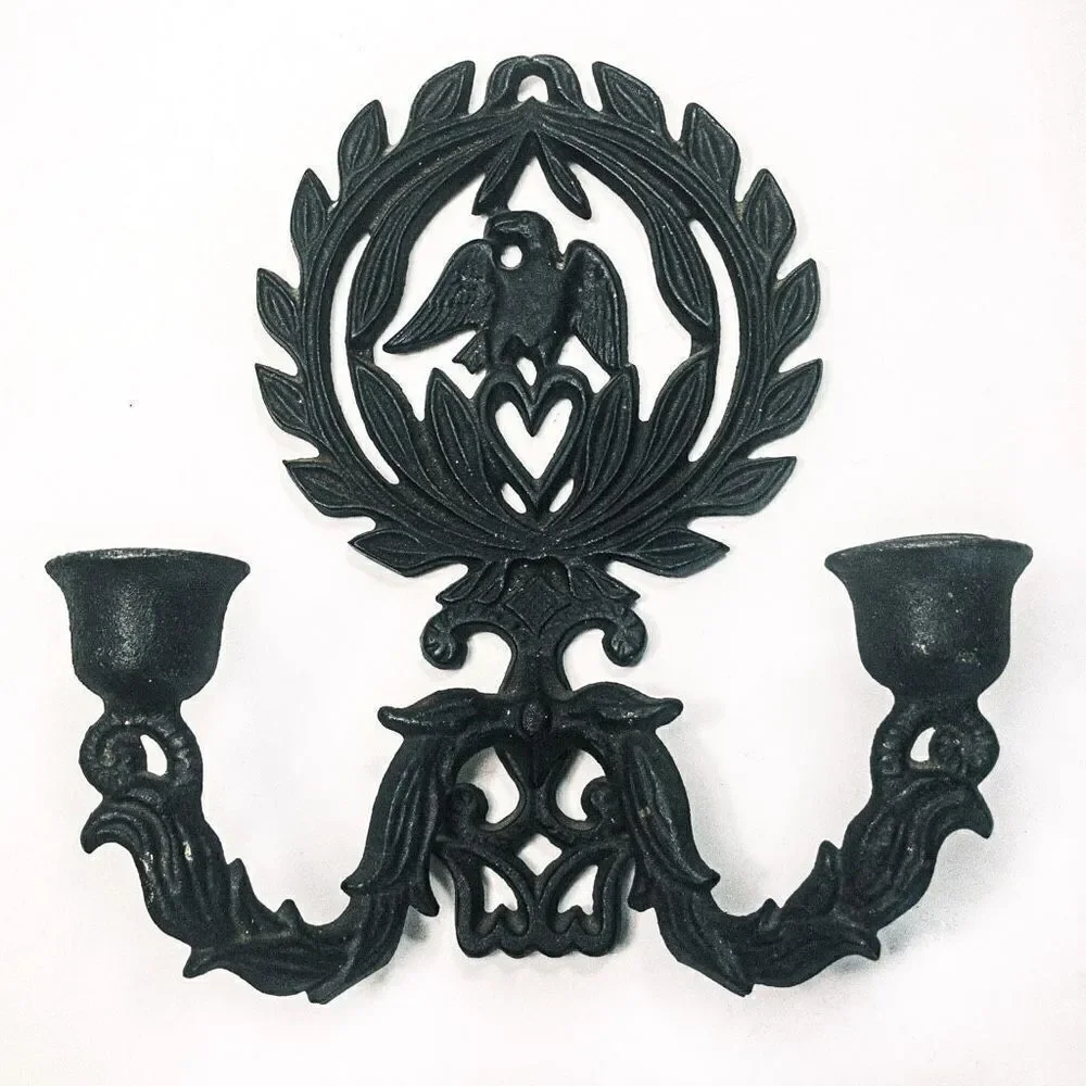 VTG Federalist Eagle Cast Iron Wall Sconce
